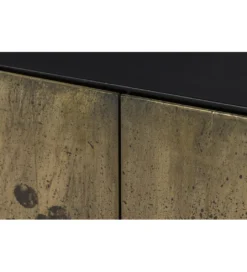 Komoda OXID 180 cm drewno mango czarno złota*Invicta Interior Sale