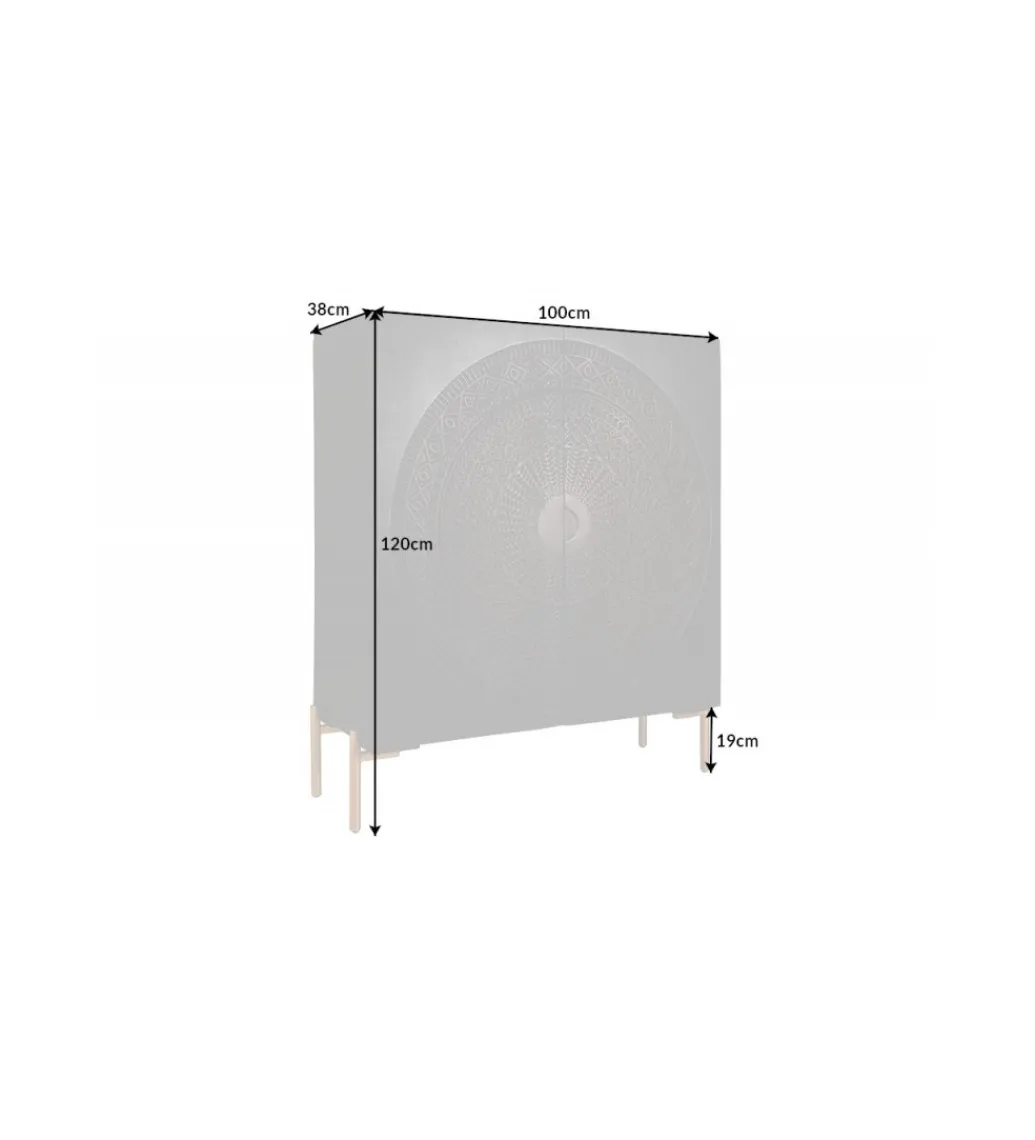 Komoda PEERU Mandala 100 cm drewno mango*Invicta Interior Outlet