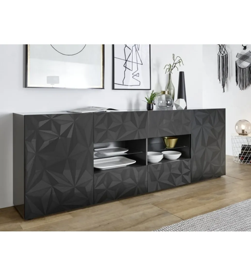 Komoda PRISMA 240 Cm Antracytowa*MCA Linia Włoska New