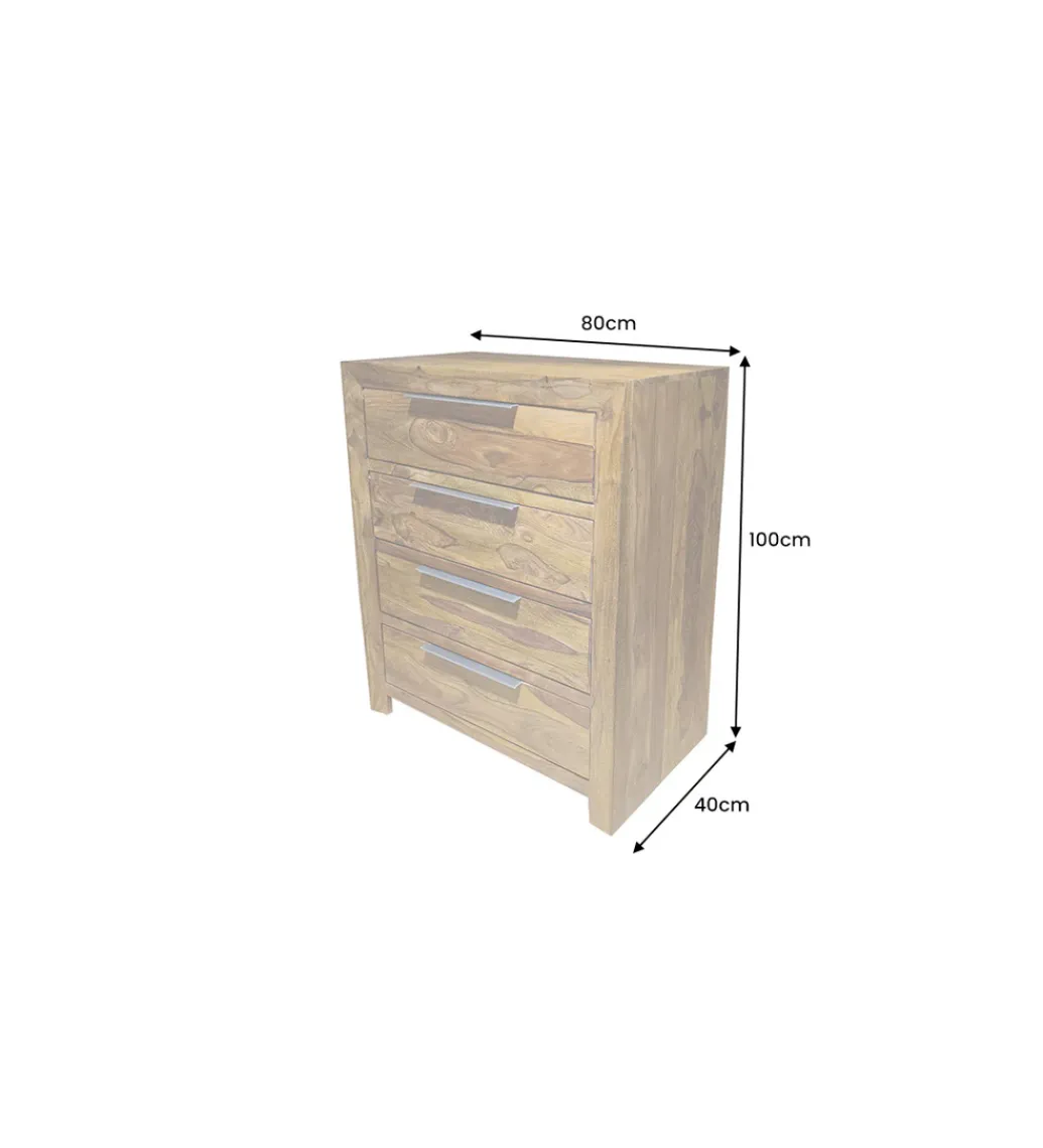 Komoda PURE 100 cm drewno sheesham*Invicta Interior - przedsprzedaż New