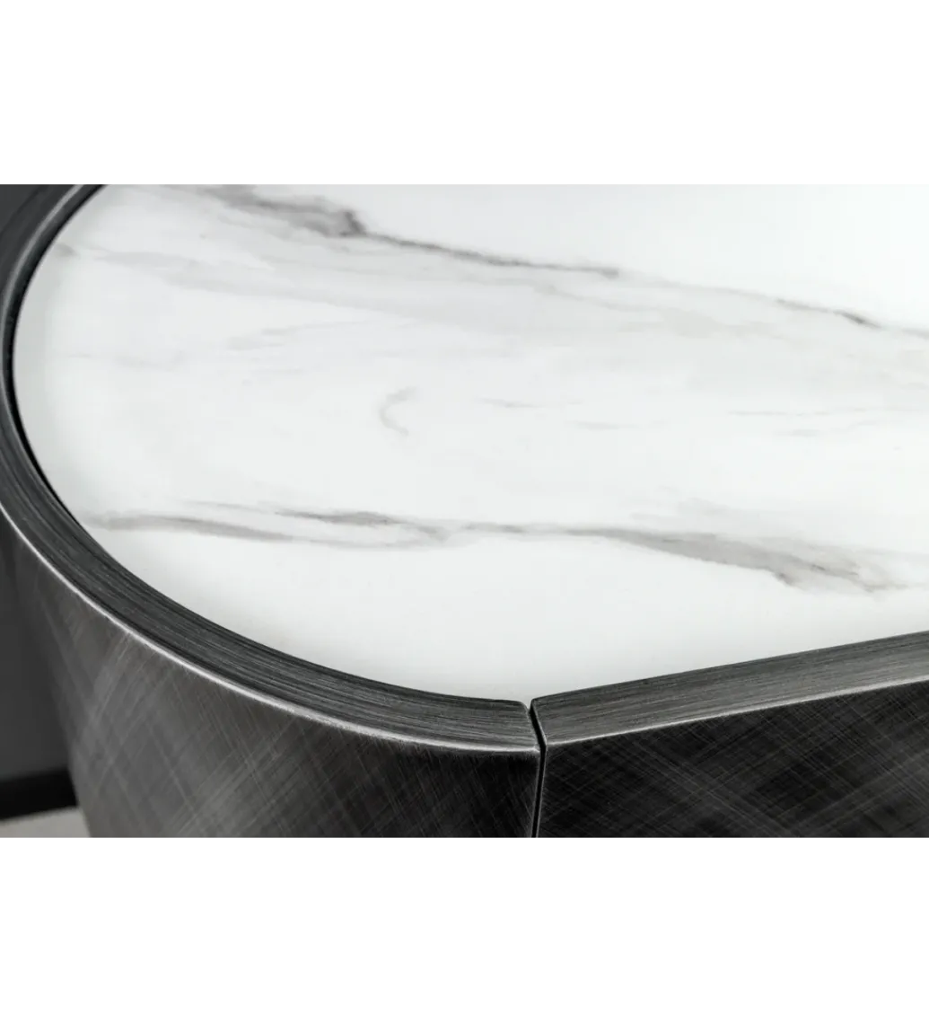 Komoda REFLECTION 150 cm efekt 3D marmur antracyt*Invicta Interior