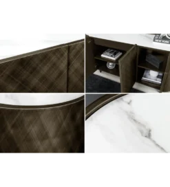 Komoda REFLECTION 150 cm efekt 3D marmur brązowa*Invicta Interior Discount