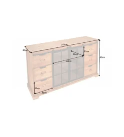 Komoda RETAGIO 148 cm drewno jodła*Invicta Interior Outlet