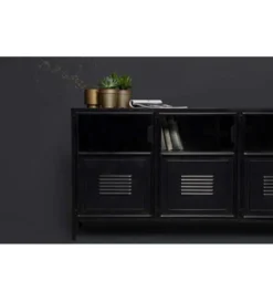Komoda RONJA 143 cm czarna*WOOOD Online
