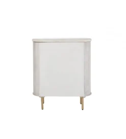 Komoda ROUNDEGO 116 cm blat marmur biały*J-Line Online