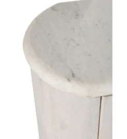 Komoda ROUNDEGO 116 cm blat marmur biały*J-Line Online