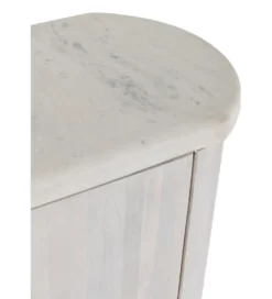Komoda ROUNDEGO 116 cm blat marmur biały*J-Line Online