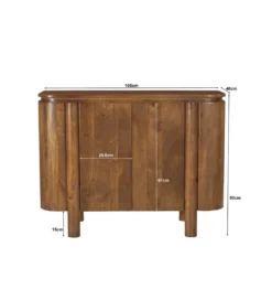 Komoda SALANO 105 cm drewno mango naturalny*LF-Design