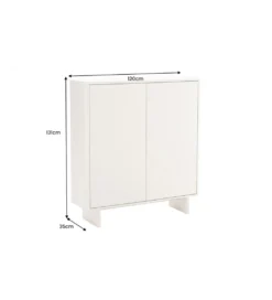Komoda SAVOY 130 cm biała*Invicta Interior New
