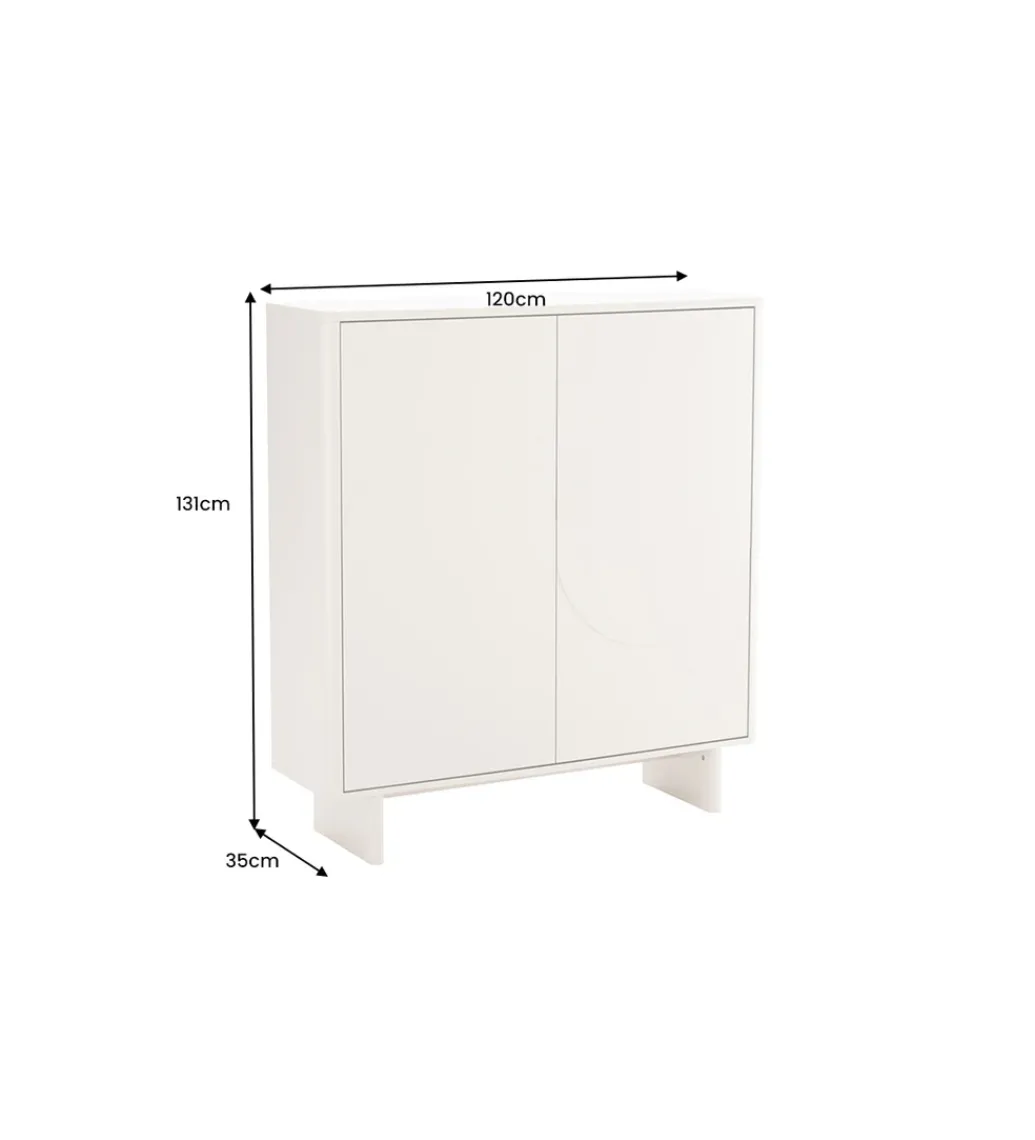 Komoda SAVOY 130 cm biała*Invicta Interior New