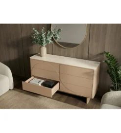 Komoda SAVOY 150 cm ceramika w optyce trawertynu*Invicta Interior