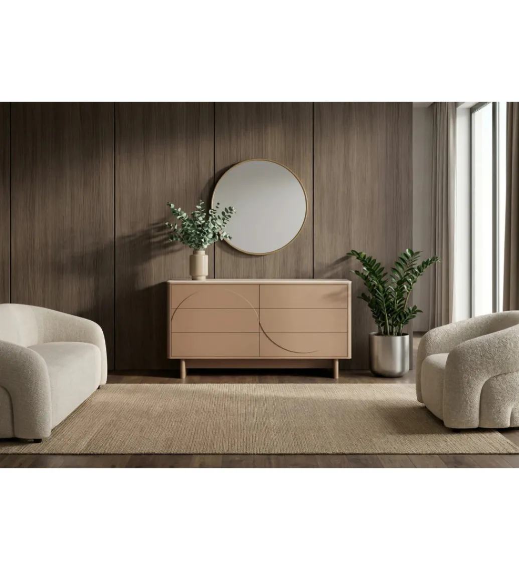 Komoda SAVOY 150 cm ceramika w optyce trawertynu*Invicta Interior