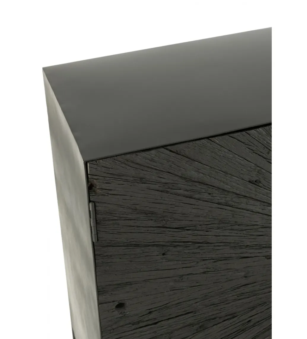 Komoda Shanil 120 cm drewno czarna*J-Line