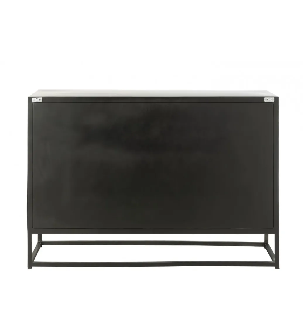 Komoda Shanil 120 cm drewno czarna*J-Line