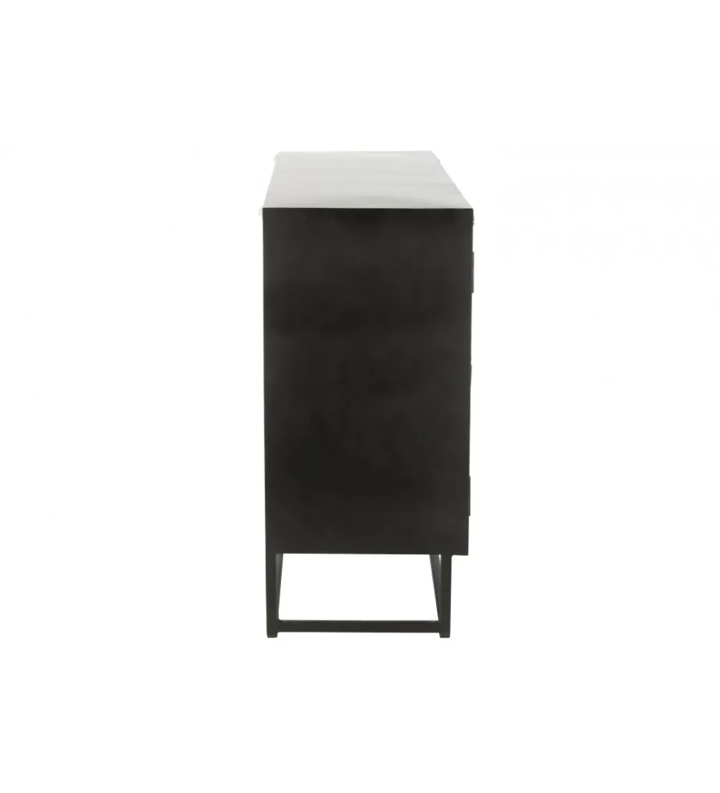 Komoda Shanil 120 cm drewno czarna*J-Line