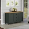 Komoda STANTON  143 cm w optyce dębu Evoke Ciemnozielony*MCA Linia Włoska New