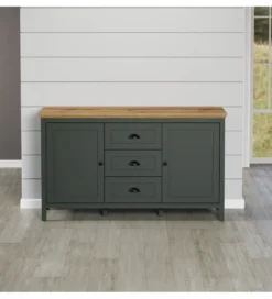 Komoda STANTON  143 cm w optyce dębu Evoke Ciemnozielony*MCA Linia Włoska New