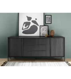 Komoda STEEL 206 cm czarna*MCA Linia Włoska Outlet