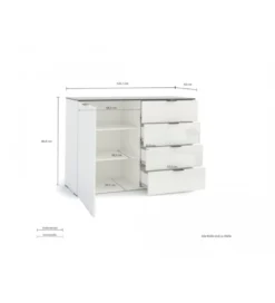 Komoda STONE 120 cm biała*MCA Linia Włoska Outlet