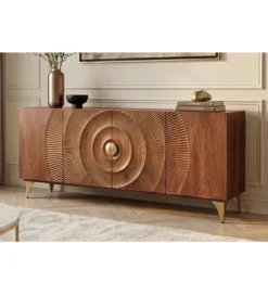 Komoda SWEET GOLDEN SUNSET 180 cm drewno mango brązowe*Invicta Interior - przedsprzedaż Discount