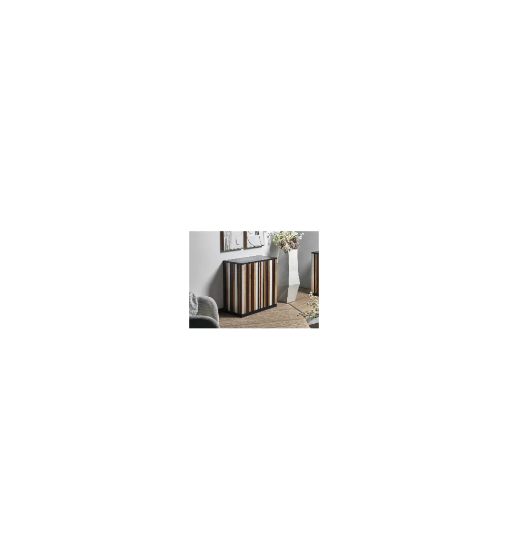 Komoda SZPAT 80 cm drewno akacja wielokolorowa*Imeri Best