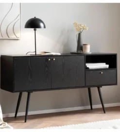 Komoda TAURI 140 cm czarna*WOHNLING, GERMANY Online