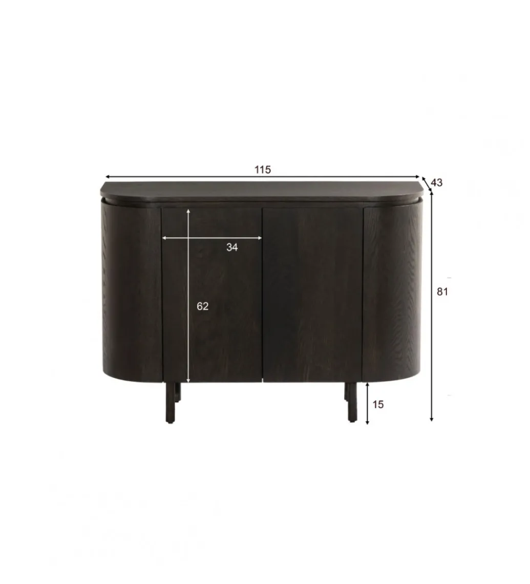 Komoda Tobago 115 cm czarny*LF-Design Outlet