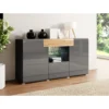Komoda TOLEDO 159 cm antracytowy z dodatkiem koloru dąb grandson*Helvetia Discount