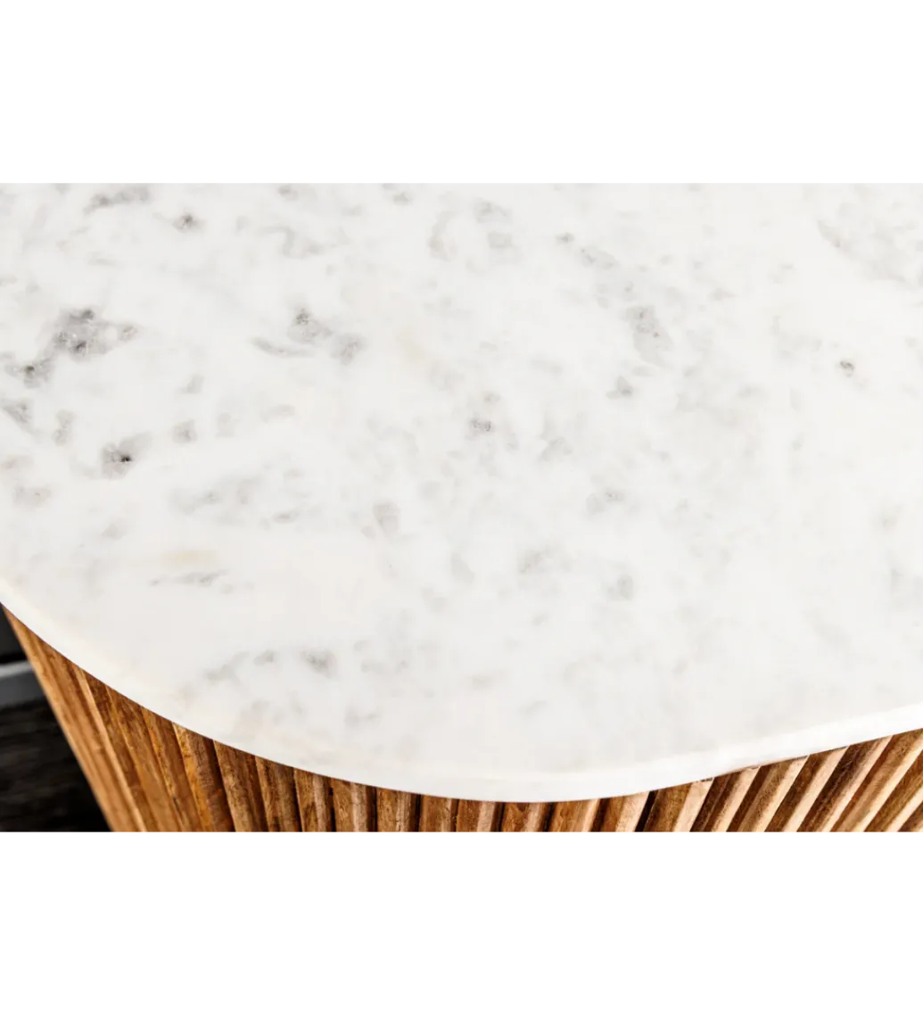 Komoda TRES CHIC 105 cm drewno mango biały marmur naturalna*Invicta Interior - przedsprzedaż