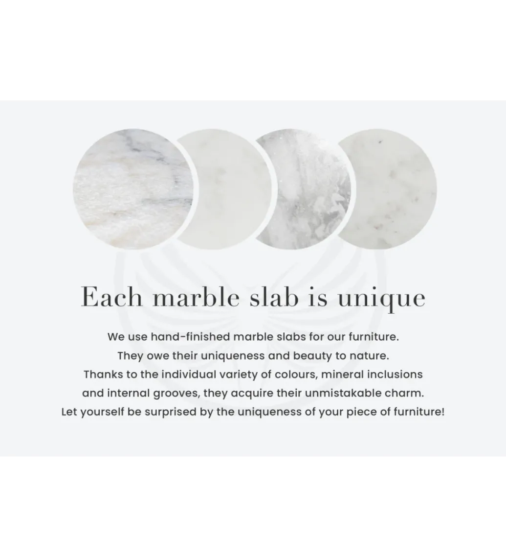 Komoda TRES CHIC 70 cm drewno mango biały marmur blat*Invicta Interior - przedsprzedaż