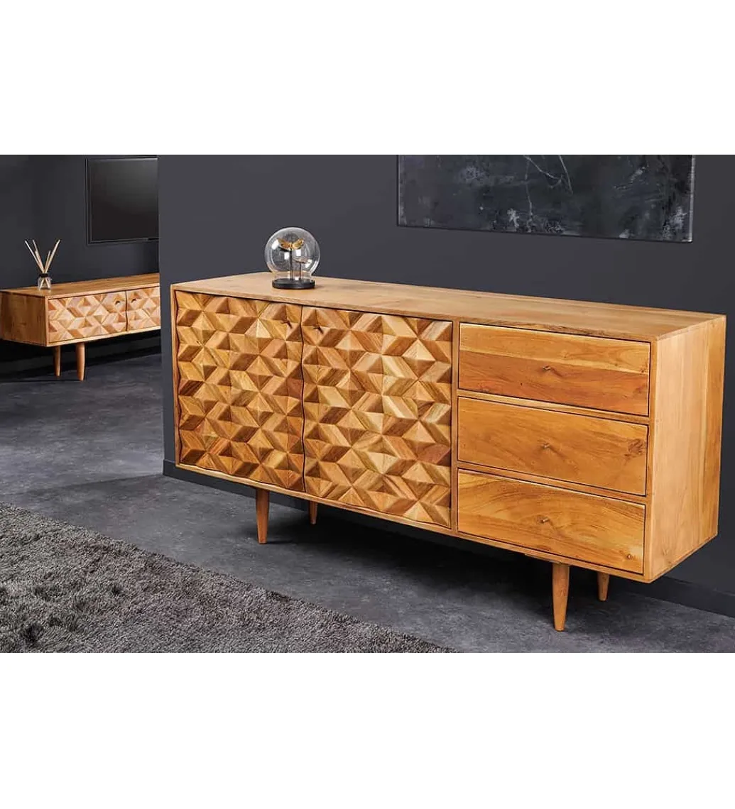 Komoda TROPEA 145 cm drewno akacja honey*Invicta Interior