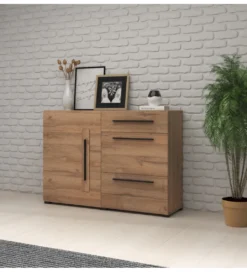 Komoda TULSA 120 cm w optyce dąb grandson*Helvetia Hot