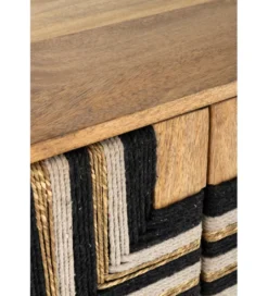 Komoda WEAVED 92 cm naturalna*J-Line Outlet