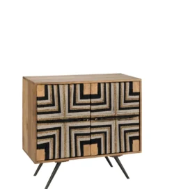 Komoda WEAVED 92 cm naturalna*J-Line Outlet