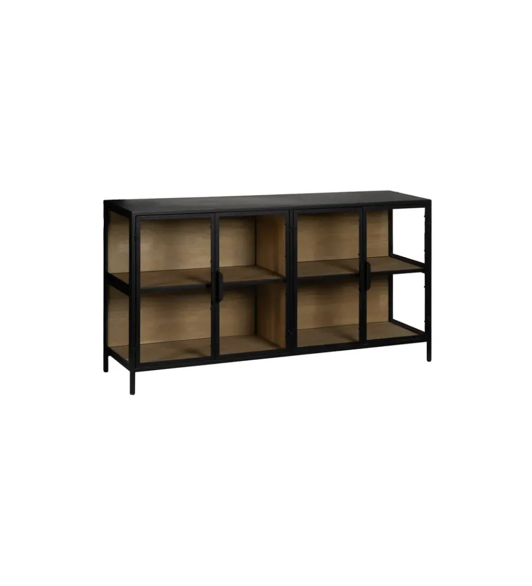 Komoda Witryna NEGRO 150 cm czarna*Zona-Design Outlet