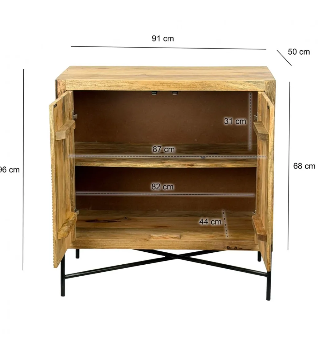 Komoda WOHNLING 91 cm drewno mango*WOHNLING, GERMANY Discount