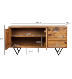 Komoda WOHNLING 150 cm drewno sheesham*WOHNLING, GERMANY Discount