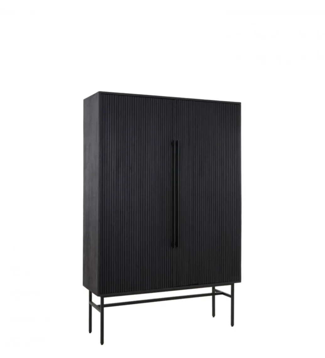 Komoda wysoka ABAGE 180 cm czarna*L&L