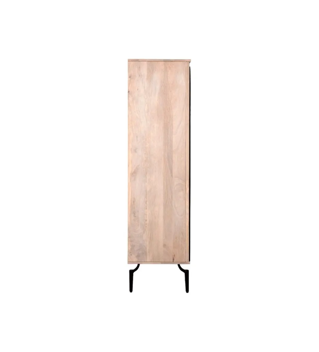 Komoda wysoka ALTORO 170 cm drewno mango naturalna czarna*RW Online