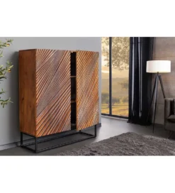 Komoda wysoka ANDRO 100 cm drewno mango brąz*Invicta Interior Sale