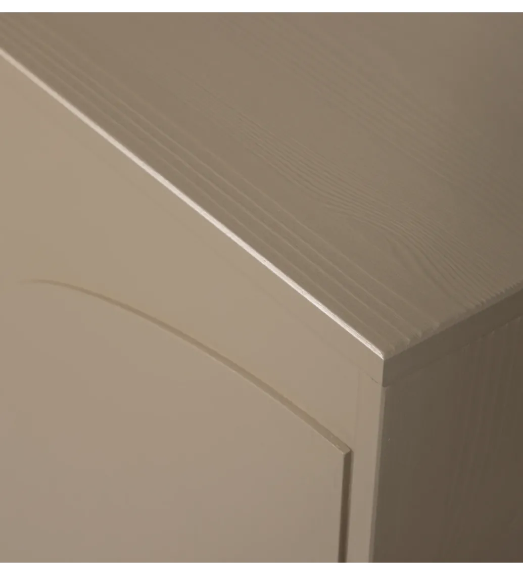 Komoda wysoka CADIZ 135 cm drewno sosny piaskowa*WOOOD Sale