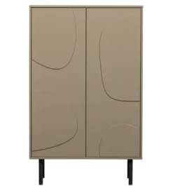 Komoda wysoka CADIZ 135 cm drewno sosny piaskowa*WOOOD Sale