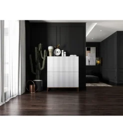 Komoda wysoka ELPIS 112 cm biała*Polski Design ML Online