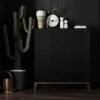 Komoda wysoka ELPIS 112 cm czarna*Polski Design ML Discount