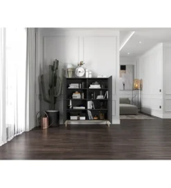 Komoda wysoka ELPIS 112 cm czarna*Polski Design ML Discount