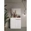Komoda wysoka FANTASY 105 cm biała z dodatkiem dąb Cadiz*MCA Linia Włoska New
