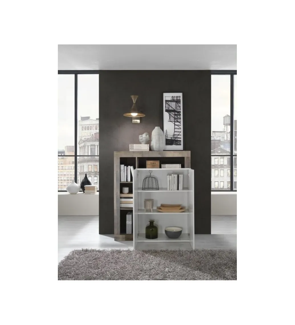 Komoda wysoka HAMBURG 127 cm biała Z Dodatkiem Koloru Klon Pero*MCA Linia Włoska Online