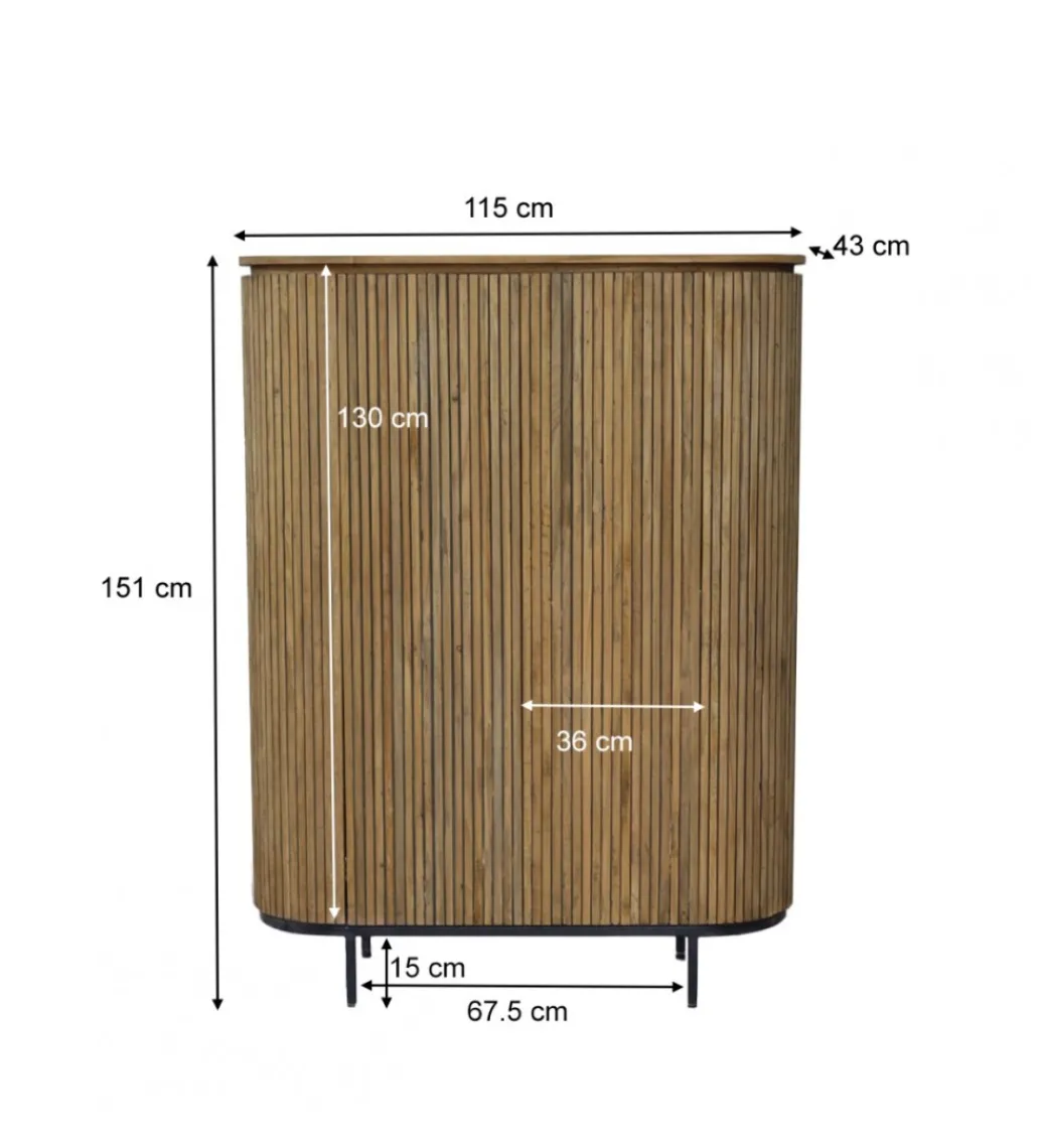 Komoda wysoka LUSAN 115 cm drewno teak*LF-Design Online