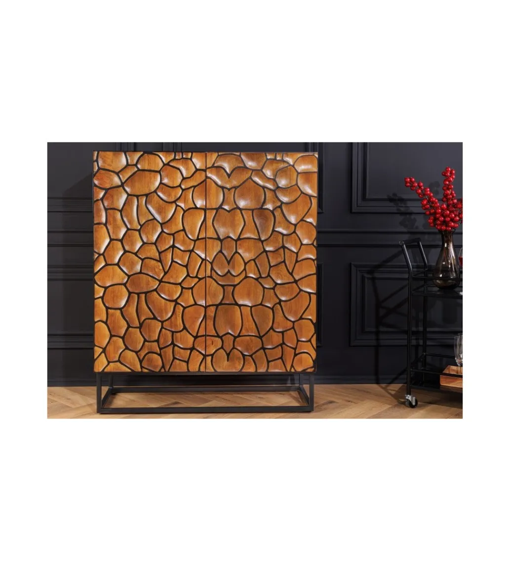 Komoda wysoka MASKAT 100 cm drewno mango brąz*Invicta Interior Hot