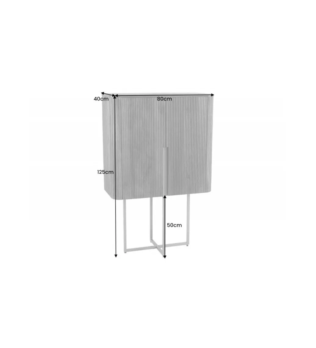 Komoda wysoka NAGOJA 80 cm drewno mango brąz*Invicta Interior - przedsprzedaż Discount
